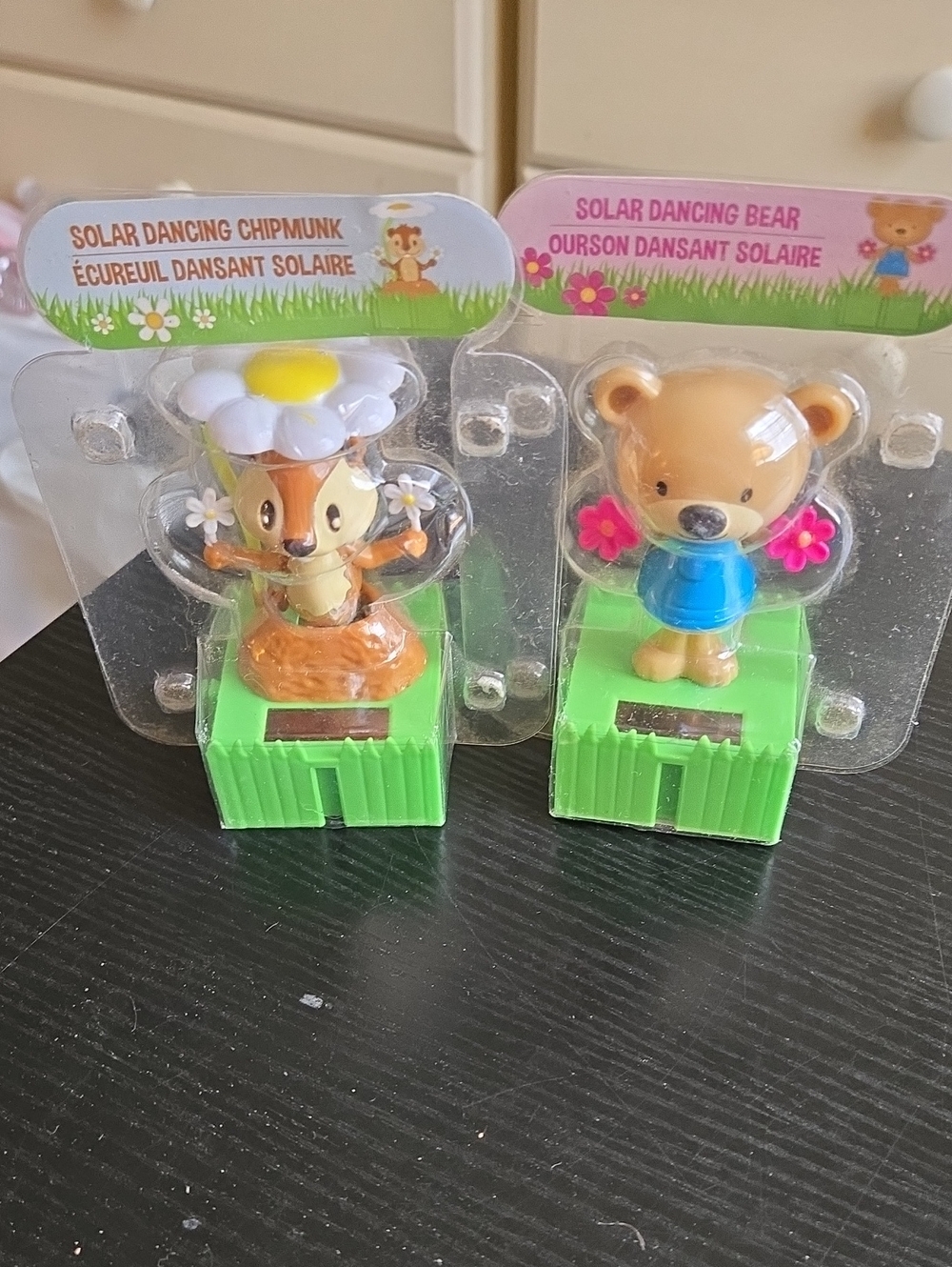 Solar Dancing Chipmunk and Bear Duo - Green Base